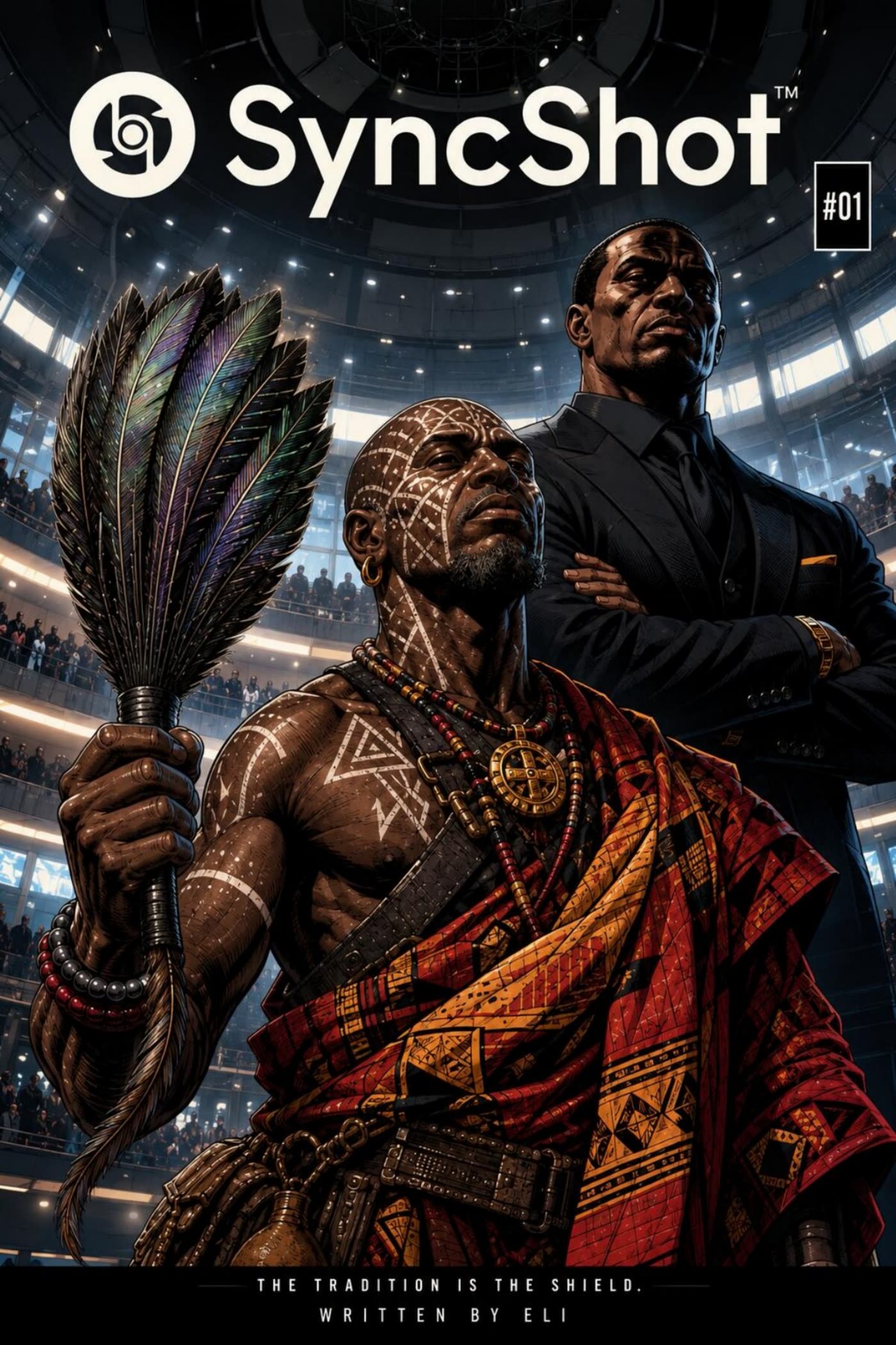 Cover of SyncShot Comics #01, The Primitive and the Profane, written by Eli